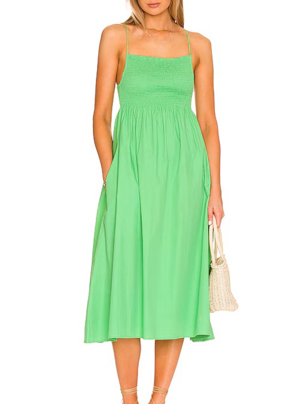 Faithful the Brand Bryssa Midi Dress in Green